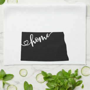 Thuisstaatoverzicht Heart North Dakota Theedoek