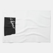 Thuisstaatoverzicht Heart North Dakota Theedoek (Horizontaal)