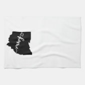 Thuisstaatoverzicht Heart Ohio Theedoek (Horizontaal)