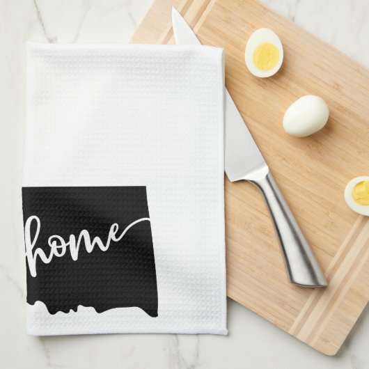 Thuisstaatoverzicht Heart Oklahoma Theedoek (Quarter Fold)