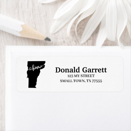 Thuisstaatoverzicht Heart Vermont Adres Etiket (Insitu)