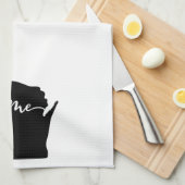 Thuisstaatoverzicht Heart Wisconsin Theedoek (Quarter Fold)