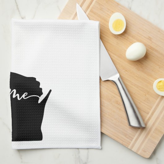 Thuisstaatoverzicht Heart Wisconsin Theedoek (Quarter Fold)