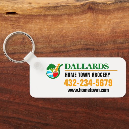 Thuisstad Grocery Sleutelhanger (Achterkant)