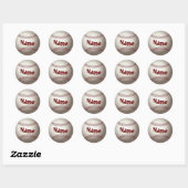 Thuisstartspel Spelteam Coach Sportbal Baseball Ronde Sticker (Vel)
