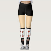 Thuistheater koningin harten leggings (Voorkant)