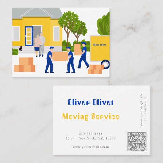 thuisverhuisservice visitekaartje (Voorkant / Achterkant)
