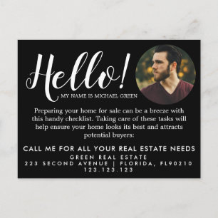 Thuisverkoop stappen lente checklijst Agentenkaart Aankondigingskaart