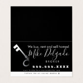 Thuisverkoper met gradiëntsleutel visitekaartje (Buitenkant ongevouwen)