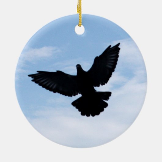 Thuisversiering van duif keramisch ornament (Achterkant)