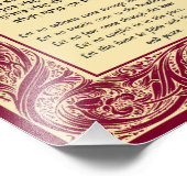 Thuisversleten Hebreeuws Vintage Florentine Foto Afdruk (Hoek)