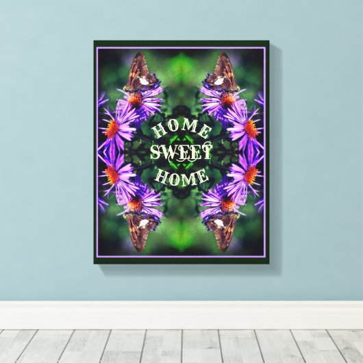 Thuisvliegenvlucht - Abstract voor thuisgebruik Canvas Afdruk (Insitu (Houten vloer))