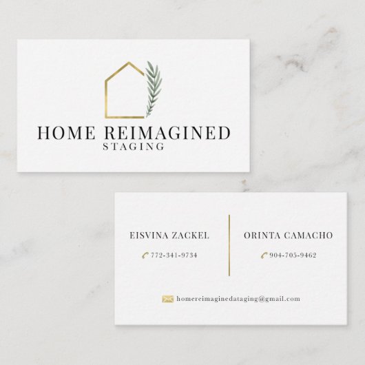 Thuisvoorstelling Visitekaartje (Voorkant / Achterkant)