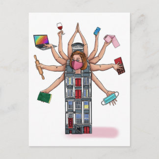 "Thuisvragen" Briefkaart