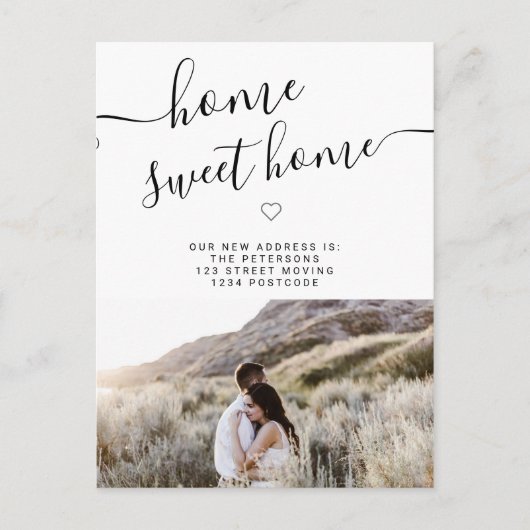 Thuisvriendelijk home script moderne foto verplaat aankondigingskaart (Voorkant)