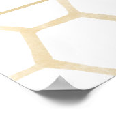 Thuisvriendelijk homepage White Gold Hexagon Beehi Poster (Hoek)