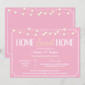 Thuisvriendelijk huishouden roze roze witte sleute kaart (Voorkant / Achterkant)