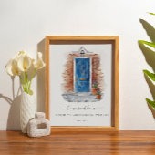 Thuisvriendelijk startpunt Waterverf Rode brick en Poster