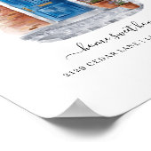 Thuisvriendelijk startpunt Waterverf Rode brick en Poster (Hoek)