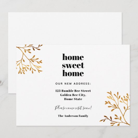 Thuisvriendelijk thuis moderne, elegante bewegende aankondiging (Voorkant / Achterkant)