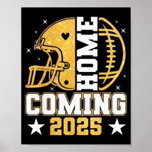 Thuiswedstrijd 2025 Hoco Voetbal Moeder Mama Meisj Poster