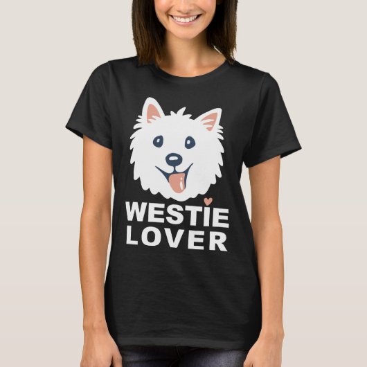 Thuiswerk Westie Moeder Wit T-shirt (Voorkant)