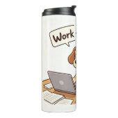 Thuiswerken grappige quote thermosbeker (Gedraaid links)