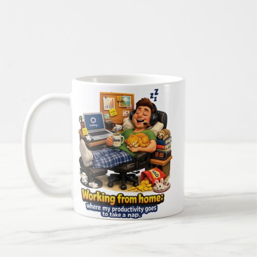 Thuiswerken Humor Koffiemok (Links)
