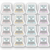 Thuiswerken Kantoor Dag Herinnering Laptop Planner Sticker (Voorkant)