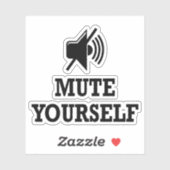 thuiswerken, Zelf dempen, Je bent gedempt Sticker (Vel)