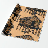 Thuiswerkpapier voor thuisgebruik met tatoeages cadeaupapier (Uitgerold)