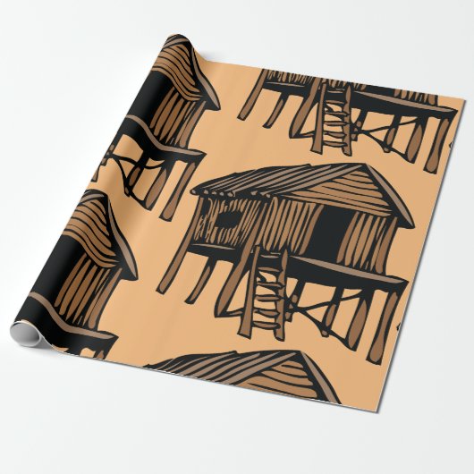 Thuiswerkpapier voor thuisgebruik met tatoeages cadeaupapier (Uitgerold)