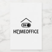 Thuiswerkplek aan - Homeoffice aan Voedselcontainer Etiket (Enkel label)