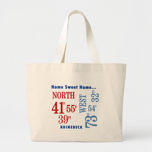 thuiszoet Rinebeck nautisch Grote Tote Bag (Voorkant)