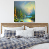 Thuiszoet startpunt in de bossen canvas afdruk (Insitu (Slaapkamer))