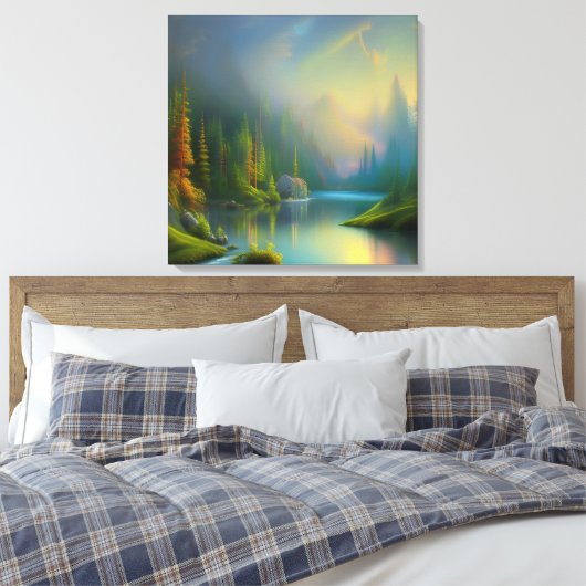 Thuiszoet startpunt in de bossen canvas afdruk (Insitu (Slaapkamer))