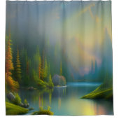 Thuiszoet startpunt in de bossen douchegordijn (Voorkant)