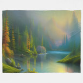 Thuiszoet startpunt in de bossen fleece deken (Voorkant (Horizontaal))