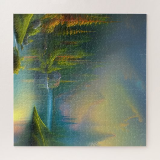 Thuiszoet startpunt in de bossen legpuzzel (Horizontaal)