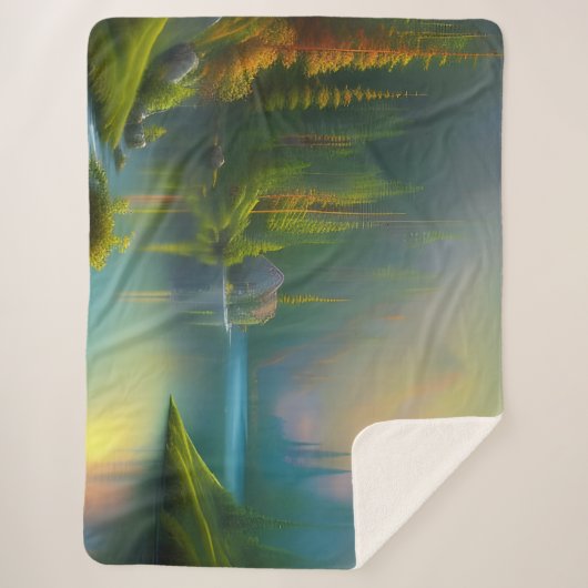 Thuiszoet startpunt in de bossen sherpa deken (Voorkant)