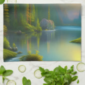 Thuiszoet startpunt in de bossen theedoek (Gevouwen)