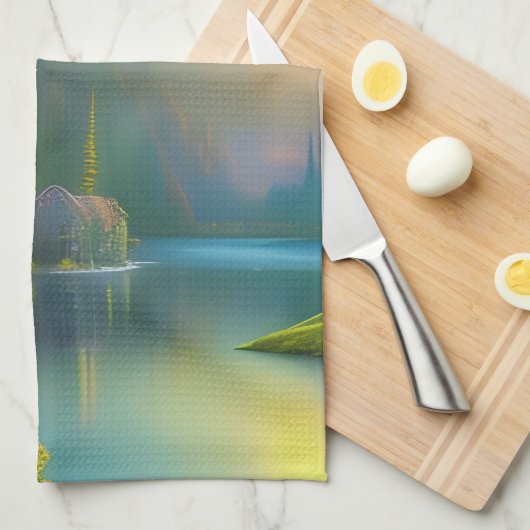 Thuiszoet startpunt in de bossen theedoek (Quarter Fold)