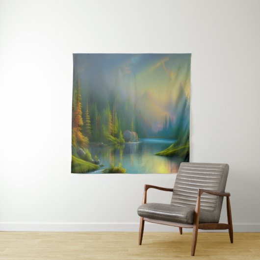 Thuiszoet startpunt in de bossen wandkleed (In situ)