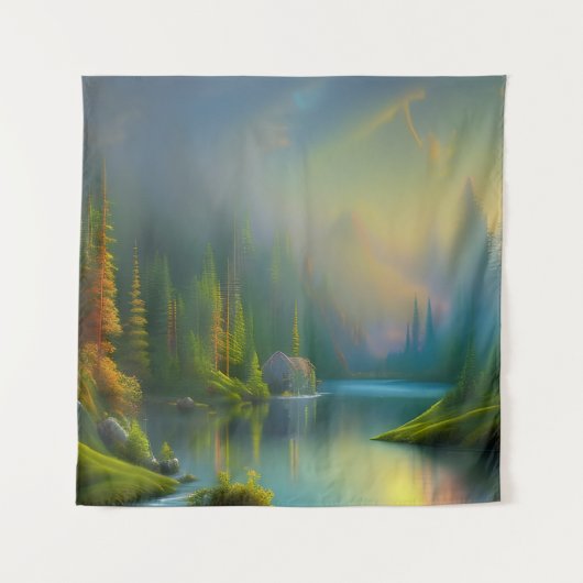 Thuiszoet startpunt in de bossen wandkleed (Voorkant)