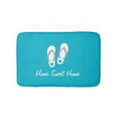 Thuiszoet thuisblauwe teenslippers badmat (Voorkant)