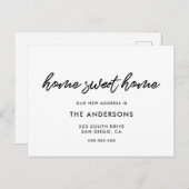 Thuiszoet thuisland Modern bewegende aankondiging Briefkaart (Voorkant / Achterkant)