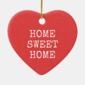 Thuiszoete home met minimale tekstontwerp keramisch ornament (Achterkant)