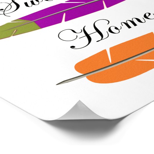 Thuiszoete inspirerend typografie poster (Hoek)