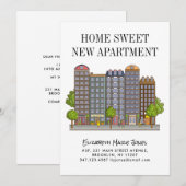 Thuiszoete nieuwe appartement Verplaatst naar de C Aankondiging (Voorkant / Achterkant)