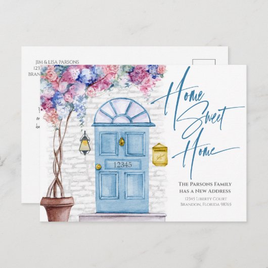 Thuiszoete startpunt We hebben de deur van de Wate Briefkaart (Voorkant / Achterkant)